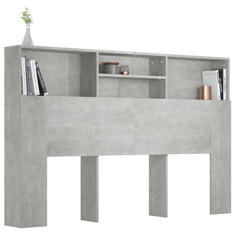 vidaXL betonszürke áthidaló szekrény 160 x 19 x 103,5 cm
