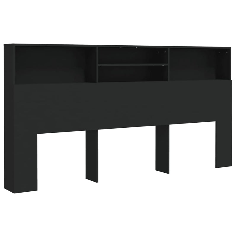 vidaXL fekete áthidaló szekrény 200 x 19 x 103,5 cm