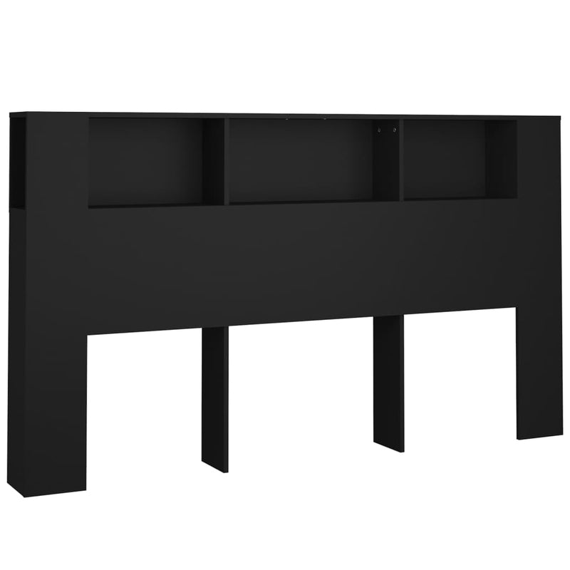 vidaXL fekete áthidaló szekrény 180x18,5x104,5 cm