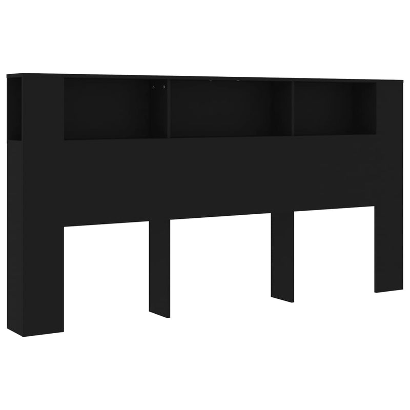 vidaXL fekete áthidaló szekrény 200x18,5x104,5 cm