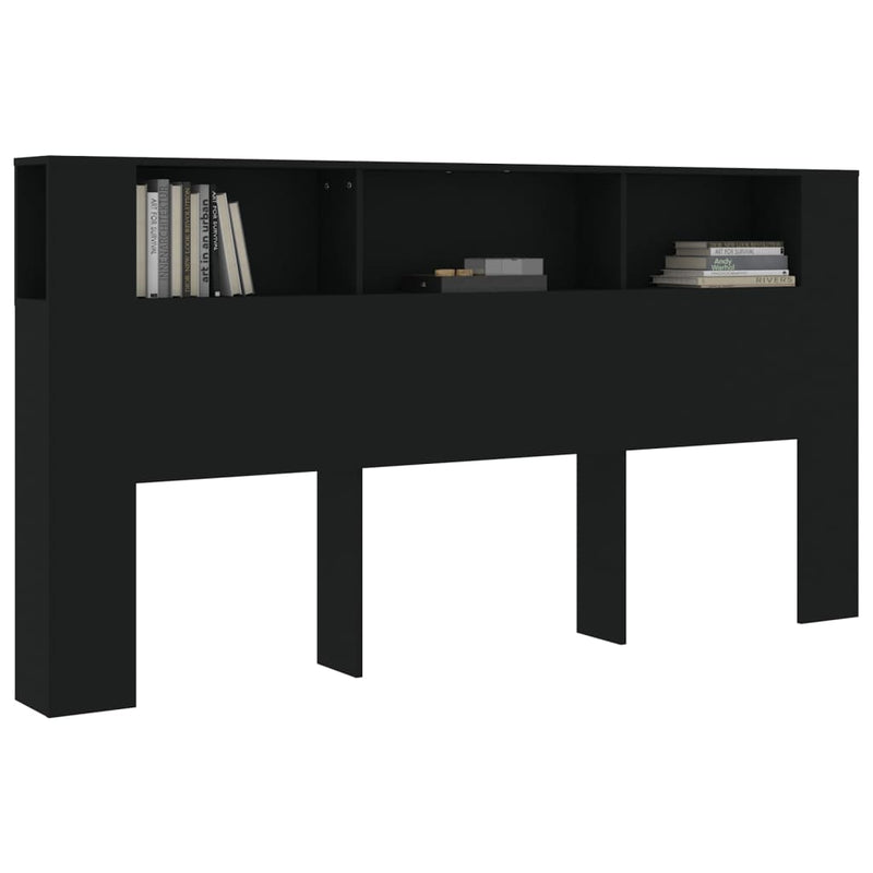 vidaXL fekete áthidaló szekrény 200x18,5x104,5 cm