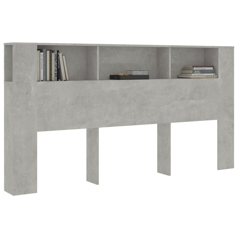 vidaXL betonszürke áthidaló szekrény 200x18,5x104,5 cm