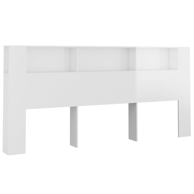 vidaXL magasfényű fehér áthidaló szekrény 220x18,5x104,5 cm