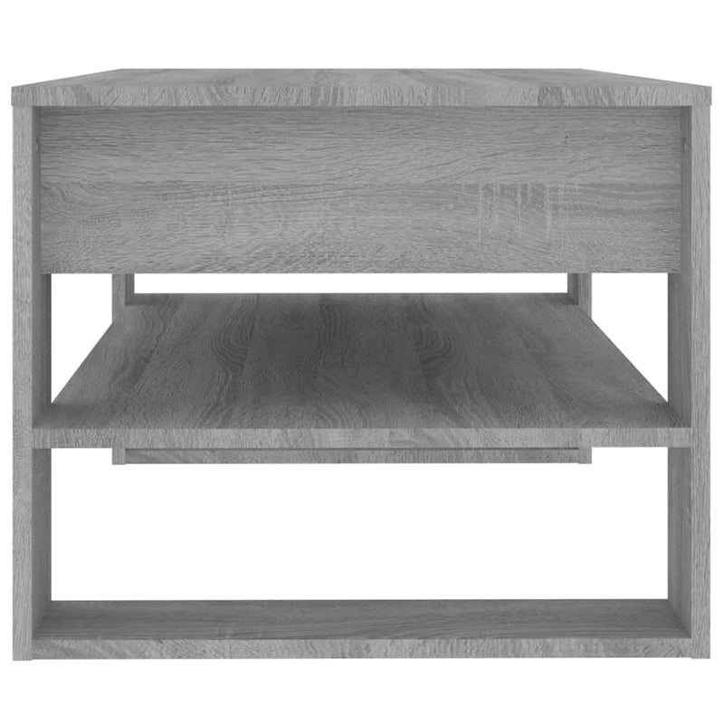 vidaXL szürke sonoma színű szerelt fa dohányzóasztal 102 x 55 x 45 cm