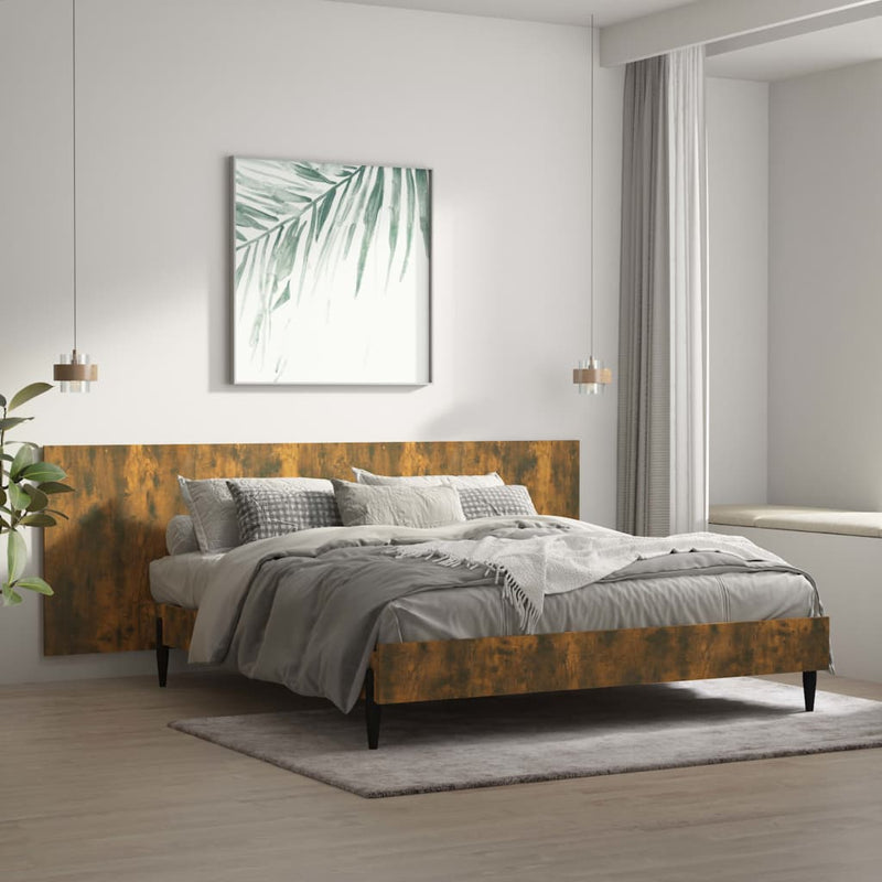 vidaXL füstös tölgy színű szerelt fali fejtámla 240 x 1,5 x 80 cm