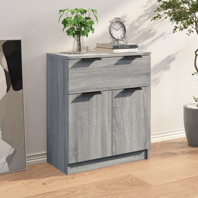 vidaXL szürke sonoma színű szerelt fa tálalószekrény 60 x 30 x 70 cm