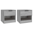 vidaXL 2 db szürke sonoma színű szerelt fa éjjeliszekrény
