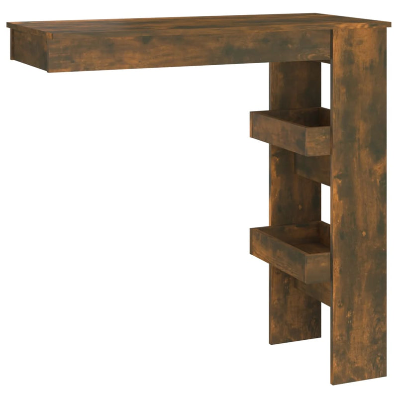 vidaXL füstös tölgy színű fatermék fali bárasztal 102 x 45 x 103,5 cm