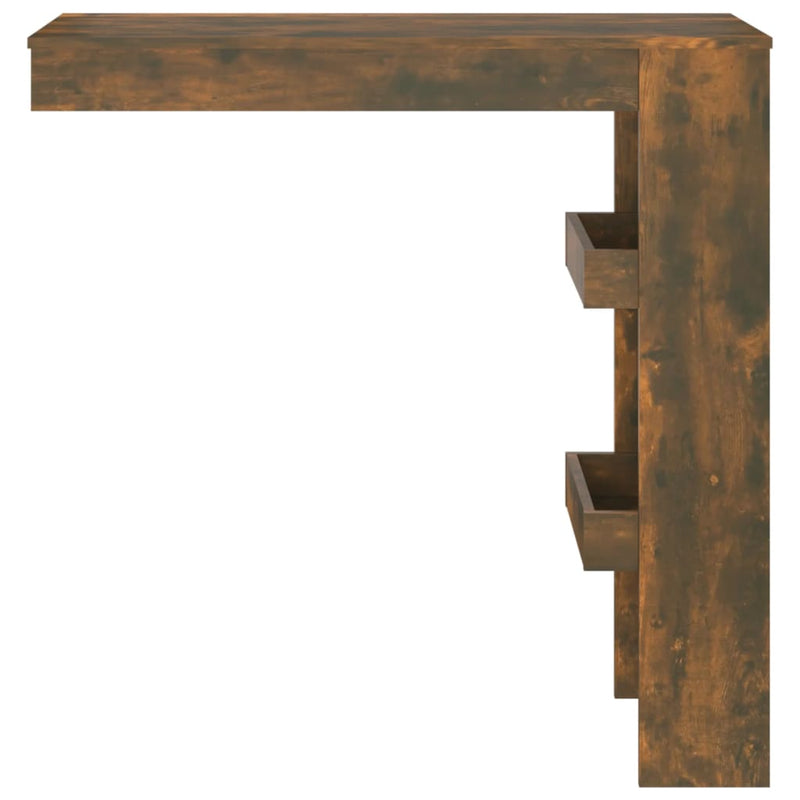 vidaXL füstös tölgy színű fatermék fali bárasztal 102 x 45 x 103,5 cm