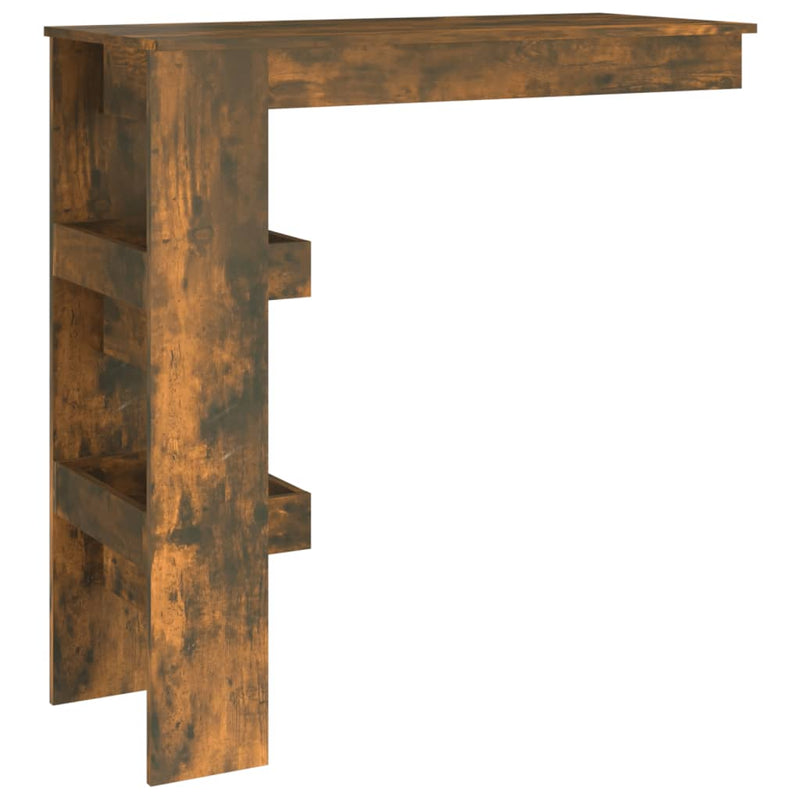 vidaXL füstös tölgy színű fatermék fali bárasztal 102 x 45 x 103,5 cm
