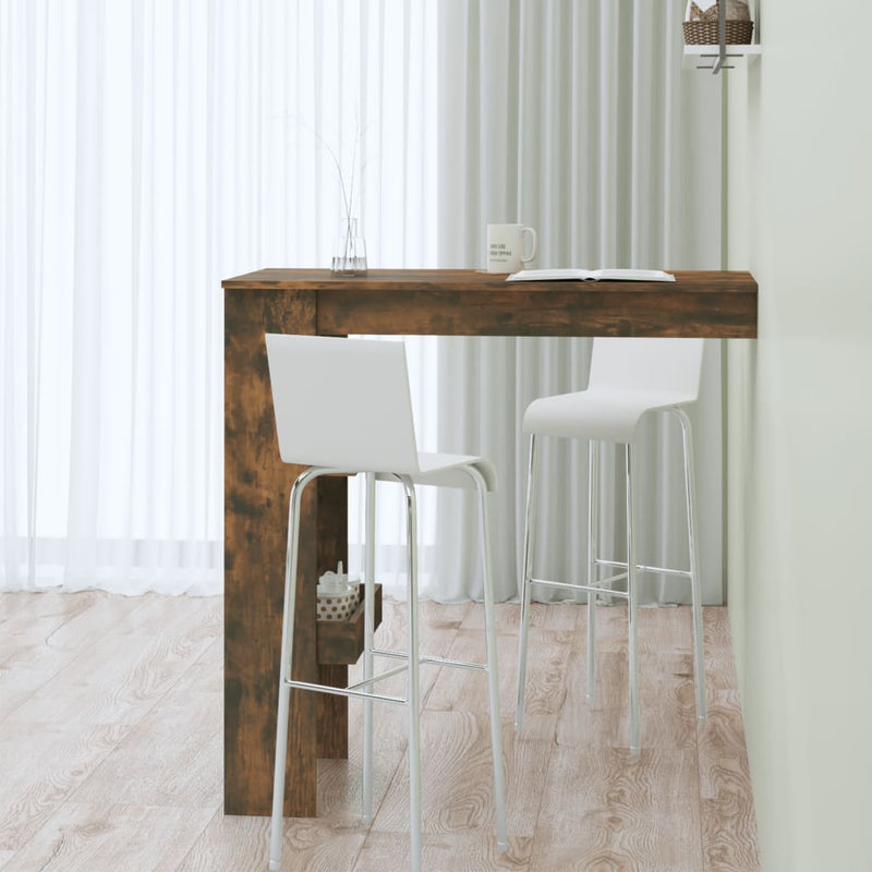 vidaXL füstös tölgy színű fatermék fali bárasztal 102 x 45 x 103,5 cm