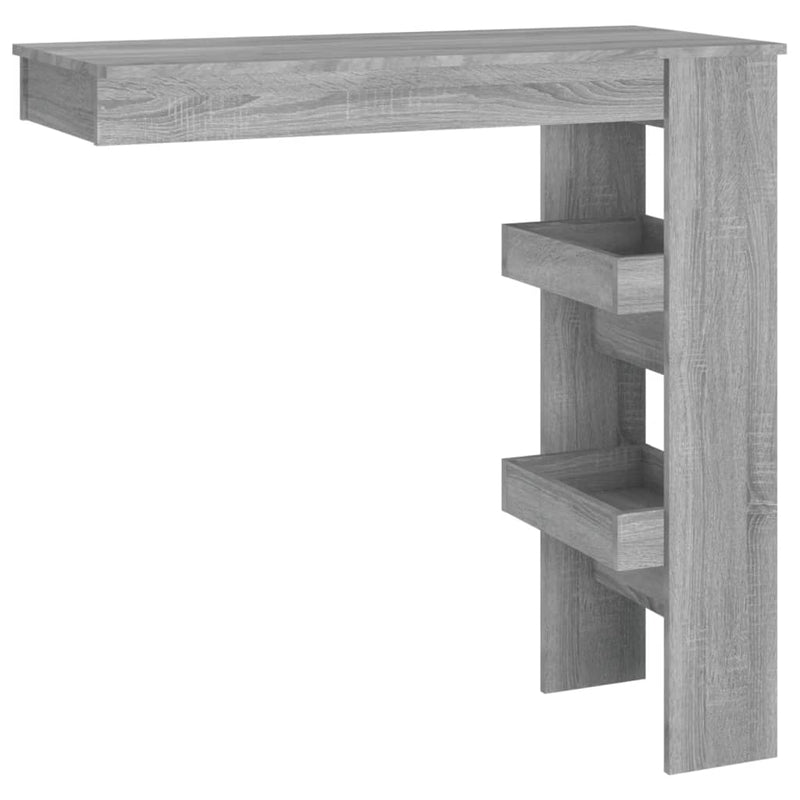 vidaXL szürke sonoma színű fatermék fali bárasztal 102 x 50 x 45 cm