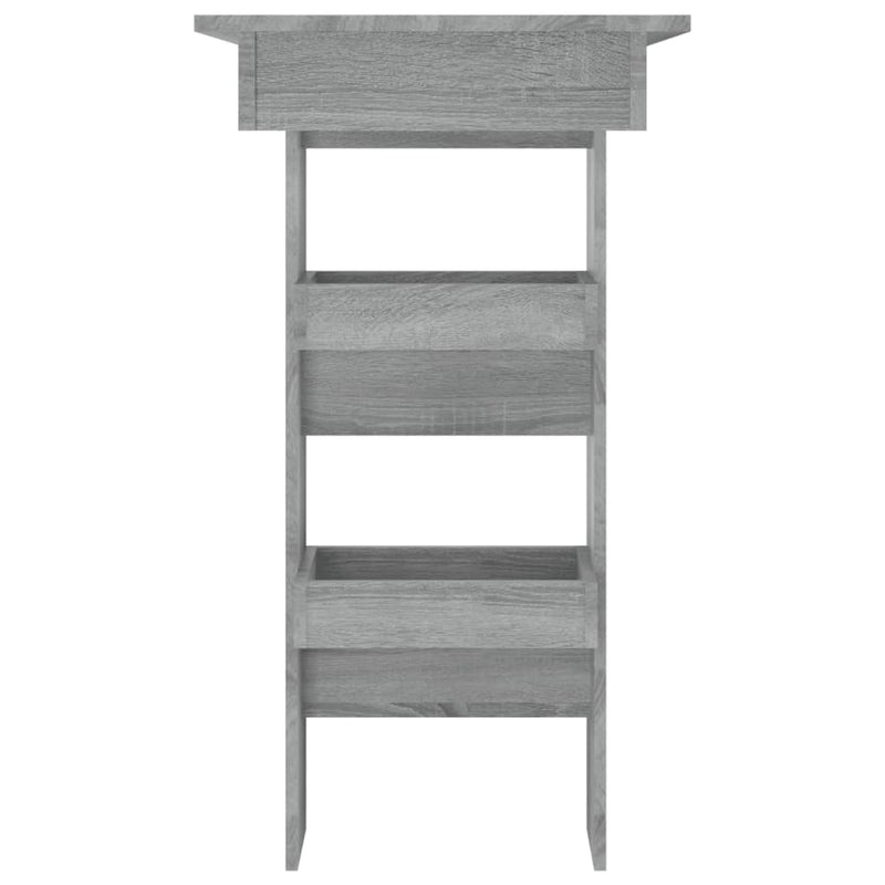 vidaXL szürke sonoma színű fatermék fali bárasztal 102 x 50 x 45 cm