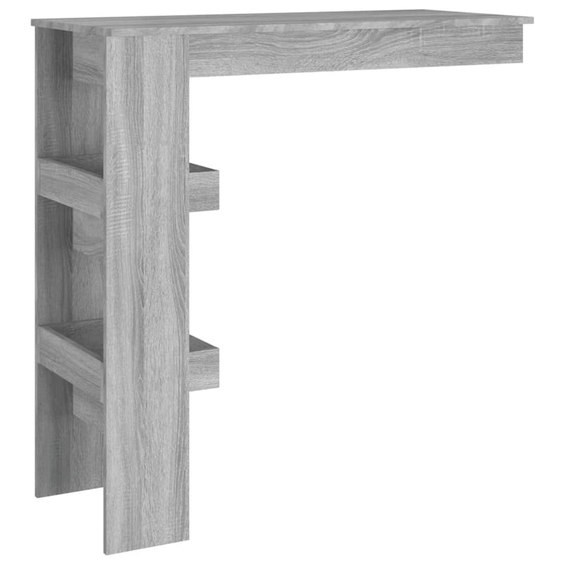 vidaXL szürke sonoma színű fatermék fali bárasztal 102 x 50 x 45 cm