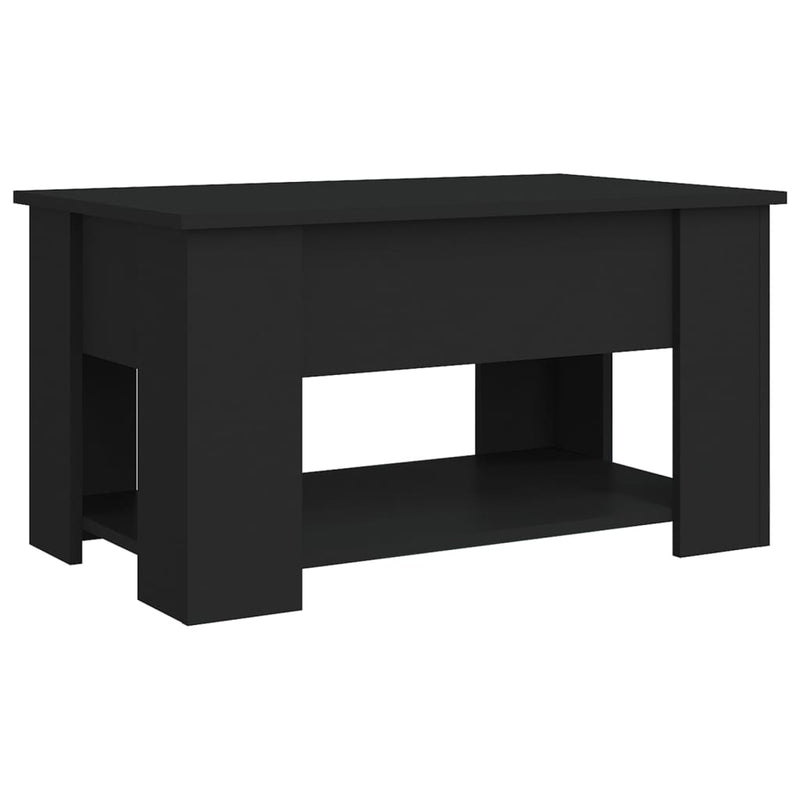 vidaXL fekete szerelt fa dohányzóasztal 79 x 49 x 41 cm