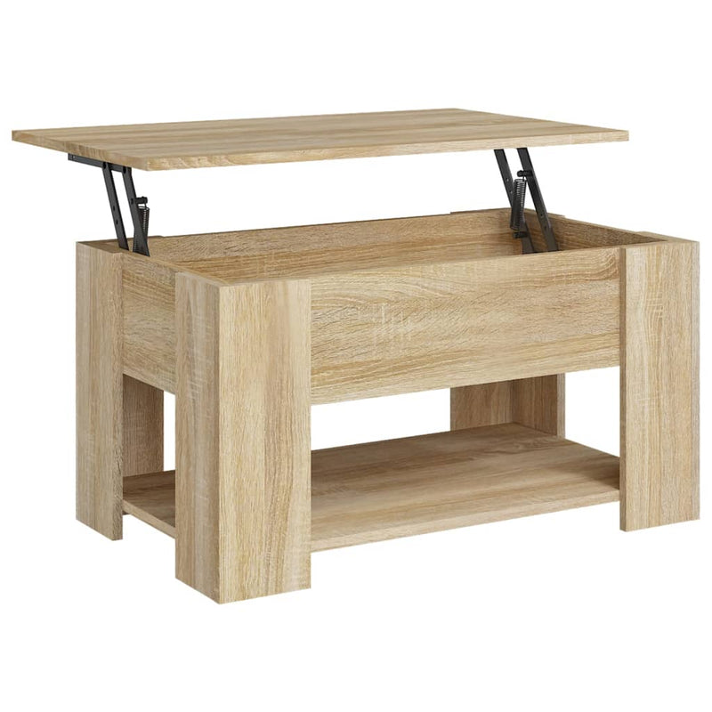 vidaXL sonoma tölgy színű szerelt fa dohányzóasztal 79x49x41 cm