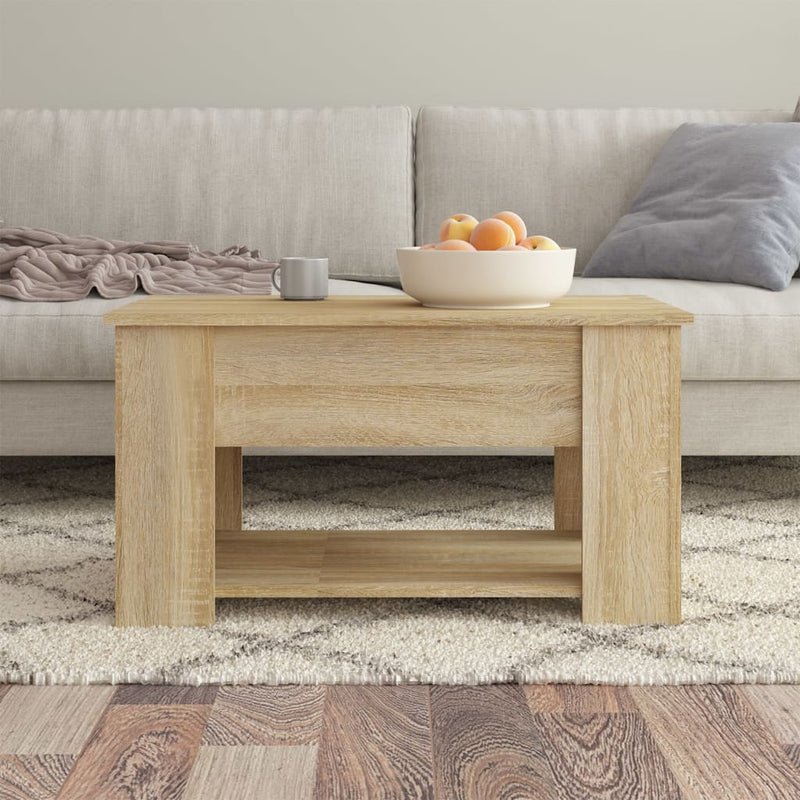 vidaXL sonoma tölgy színű szerelt fa dohányzóasztal 79x49x41 cm