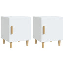 vidaXL 2 db fehér szerelt fa éjjeliszekrény