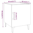 vidaXL fehér szerelt fa éjjeliszekrény
