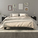 vidaXL 2 db fekete szerelt fa éjjeliszekrény