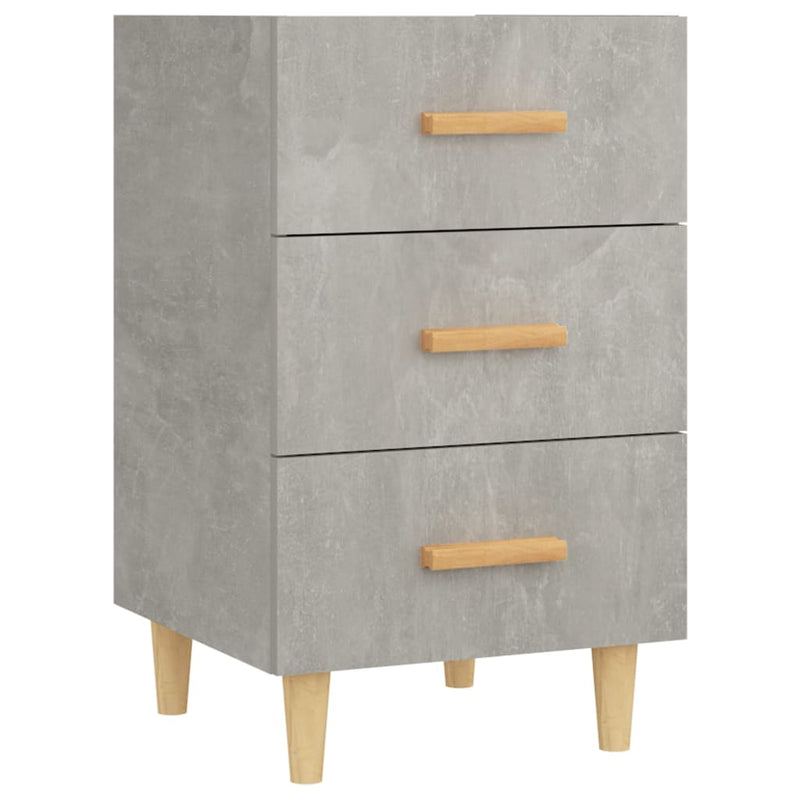 vidaXL betonszürke szerelt fa éjjeliszekrény 40 x 40 x 66 cm