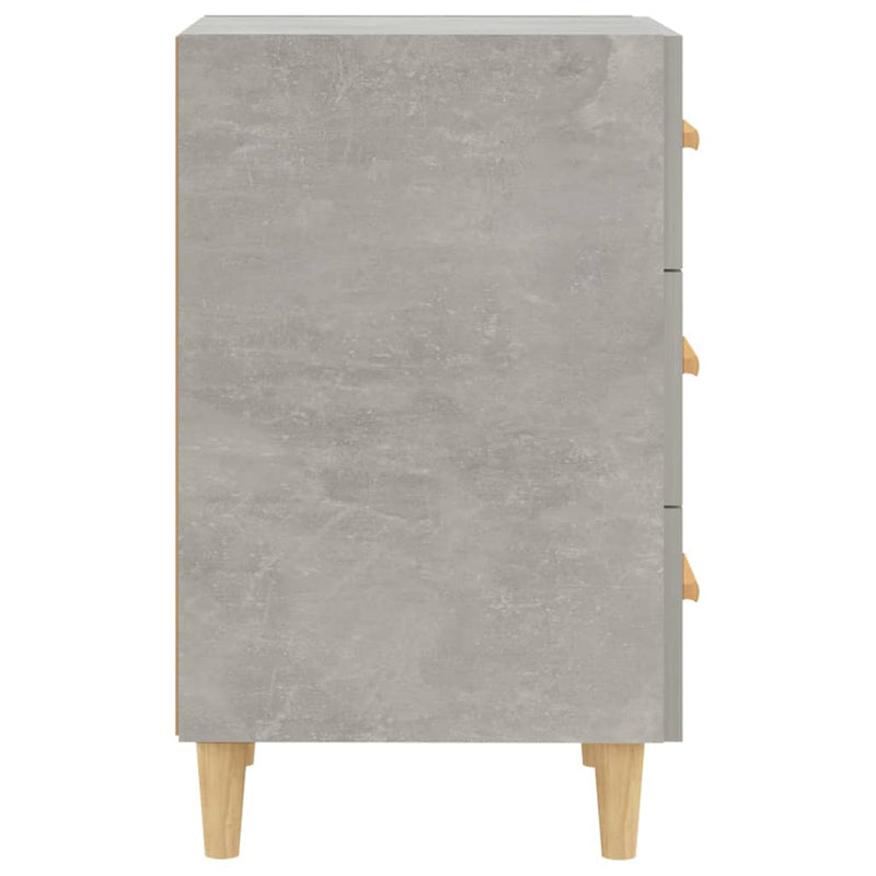 vidaXL betonszürke szerelt fa éjjeliszekrény 40 x 40 x 66 cm