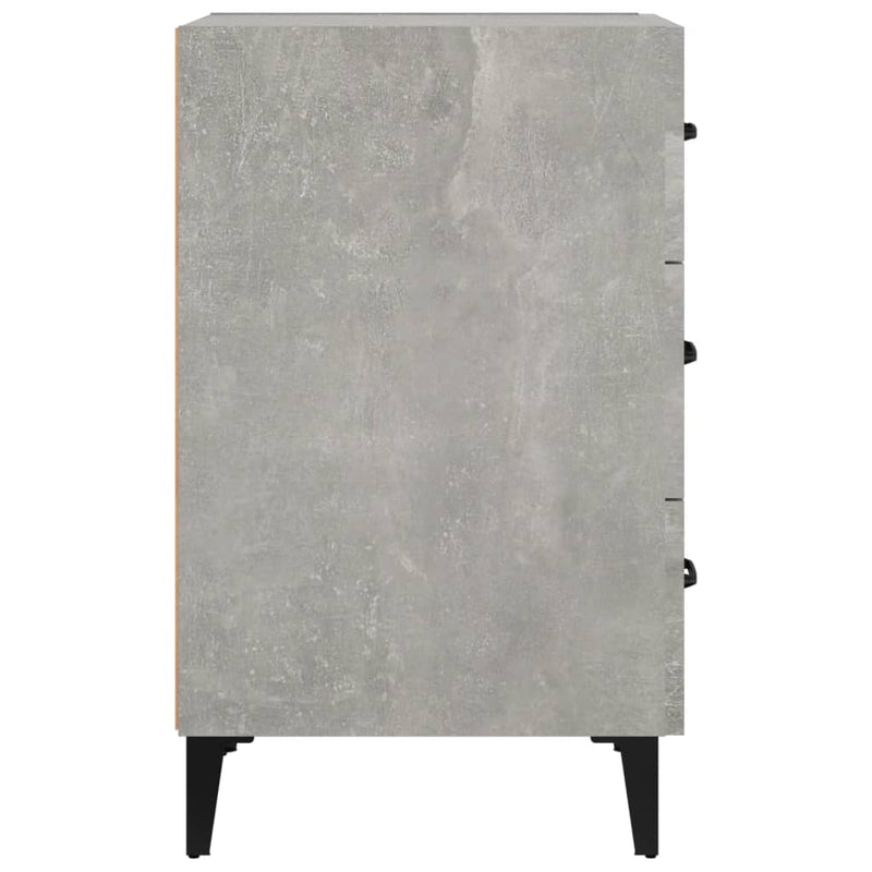 vidaXL betonszürke szerelt fa éjjeliszekrény 40 x 40 x 66 cm