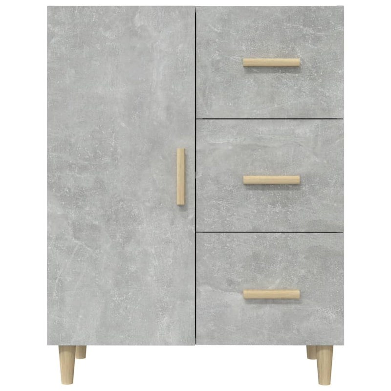 vidaXL betonszürke szerelt fa tálalószekrény 69,5 x 34 x 90 cm