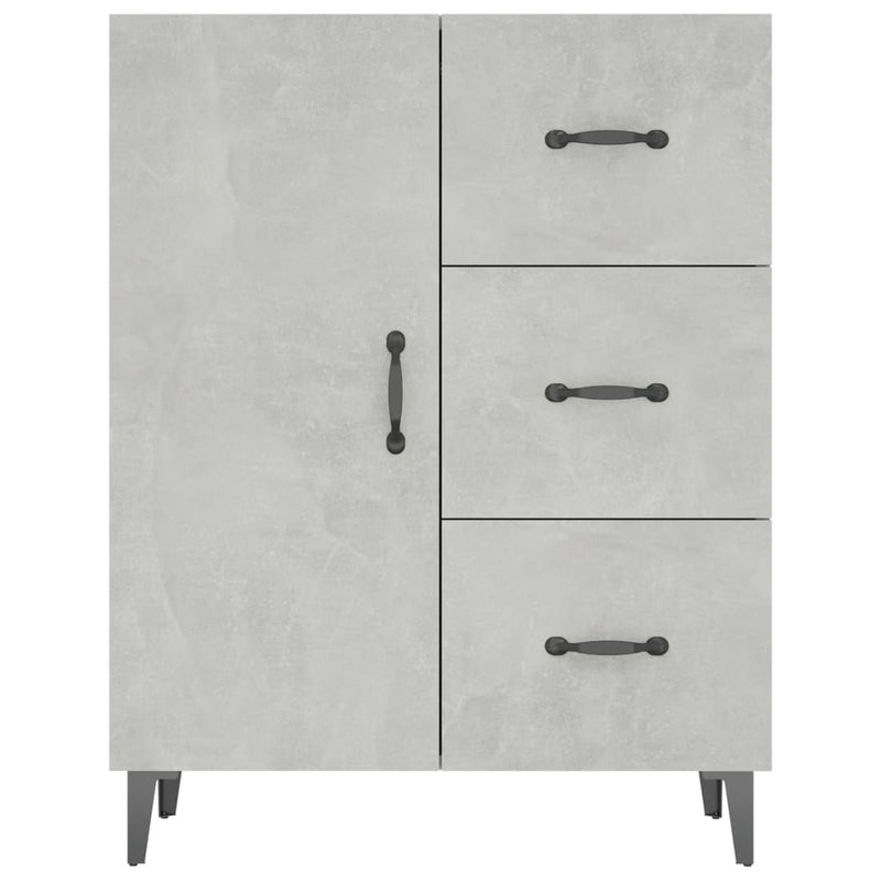 vidaXL betonszürke szerelt fa tálalószekrény 69,5 x 34 x 90 cm