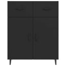 vidaXL fekete szerelt fa tálalószekrény 69,5 x 34 x 90 cm