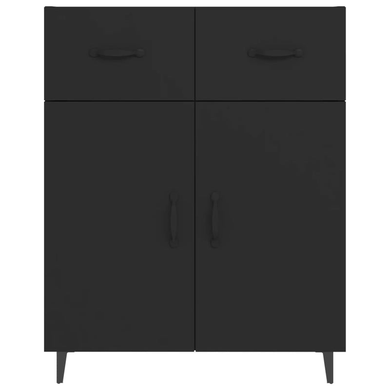 vidaXL fekete szerelt fa tálalószekrény 69,5 x 34 x 90 cm