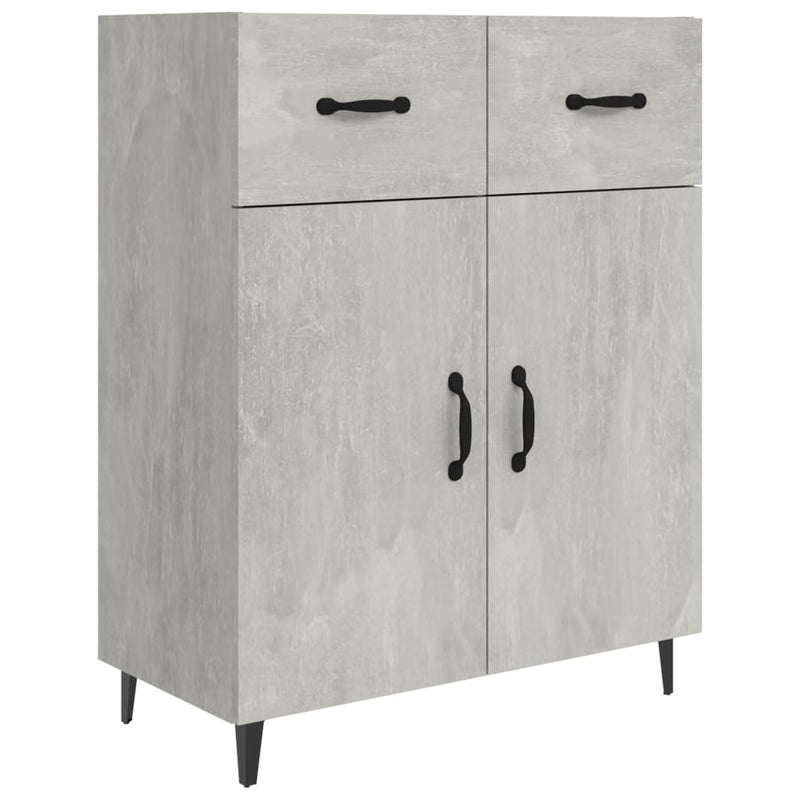 vidaXL betonszürke szerelt fa tálalószekrény 69,5 x 34 x 90 cm