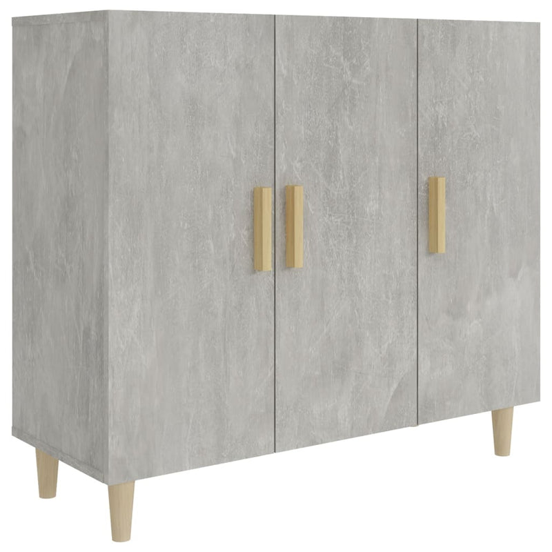 vidaXL betonszürke szerelt fa tálalószekrény 90 x 34 x 80 cm