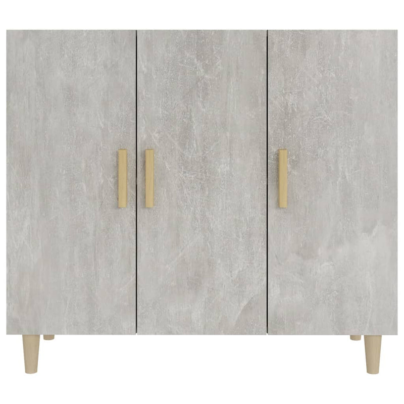 vidaXL betonszürke szerelt fa tálalószekrény 90 x 34 x 80 cm