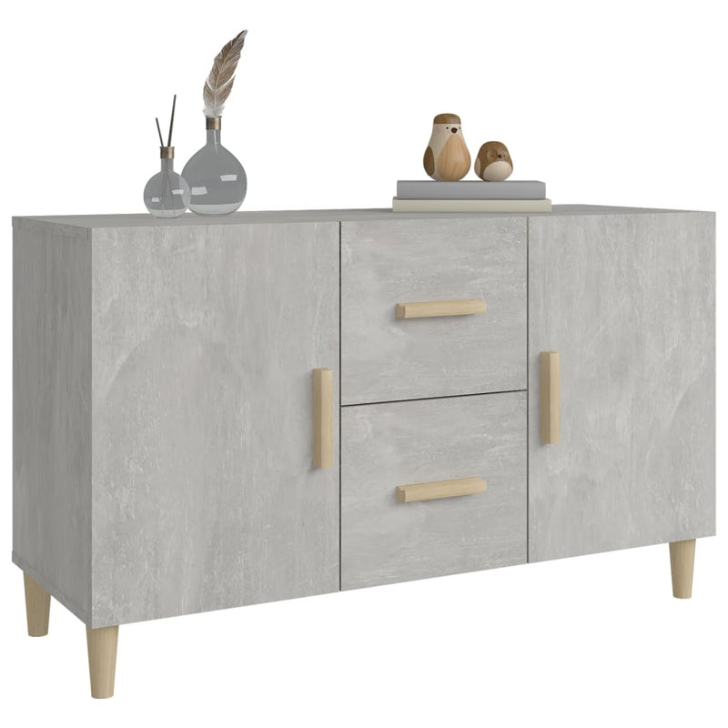 vidaXL betonszürke szerelt fa tálalószekrény 100 x 36 x 60 cm