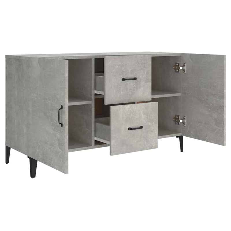vidaXL betonszürke szerelt fa tálalószekrény 100 x 36 x 60 cm