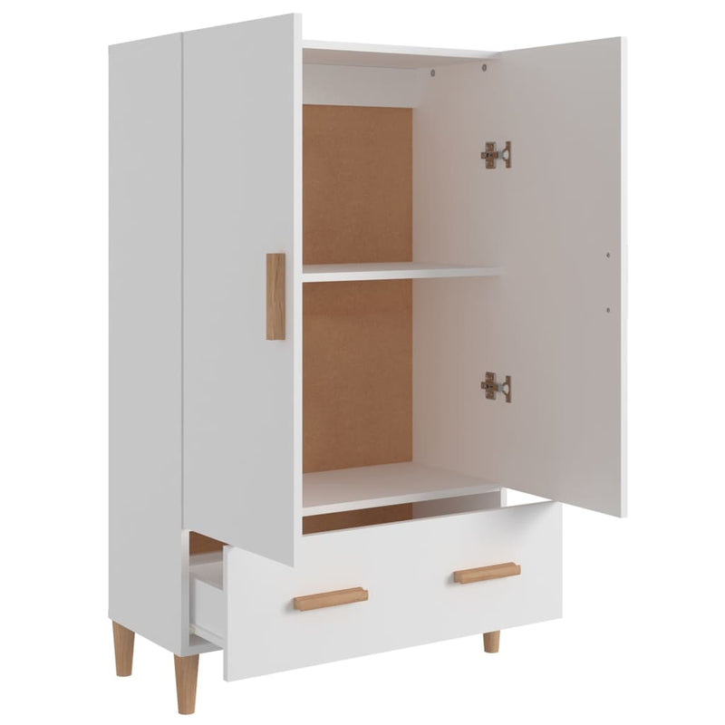 vidaXL fehér szerelt fa magasszekrény 70 x 31 x 115 cm