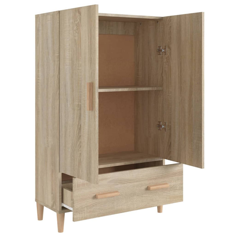 vidaXL sonoma-tölgyszínű szerelt fa magasszekrény 70 x 31 x 115 cm