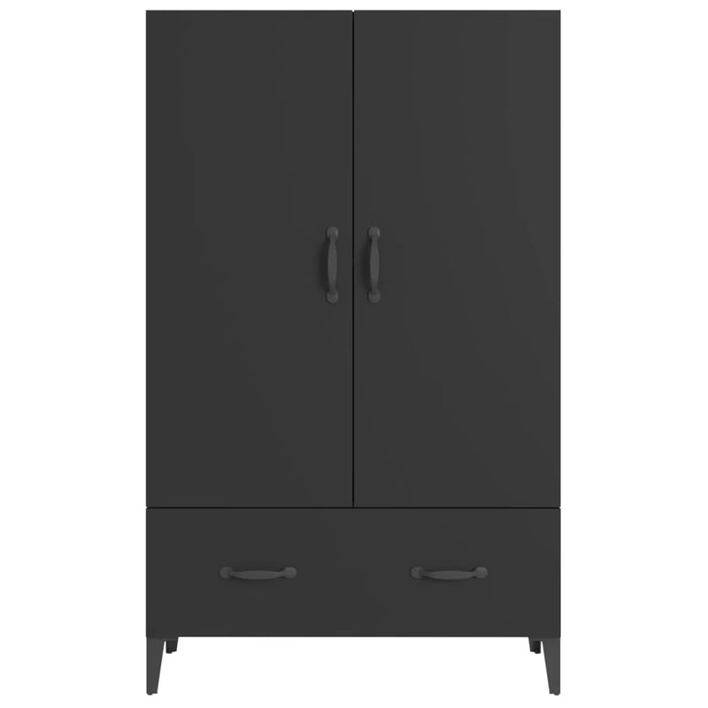 vidaXL fekete szerelt fa magasszekrény 70 x 31 x 115 cm