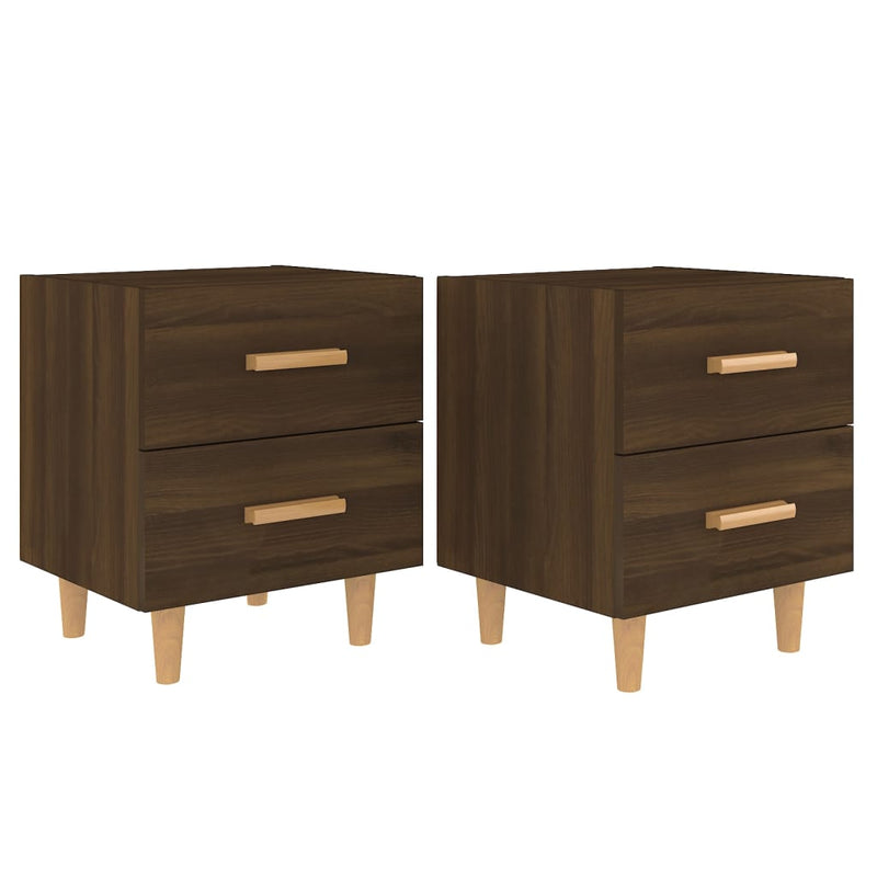 vidaXL 2 db barna tölgy színű éjjeliszekrény 40 x 35 x 47,5 cm