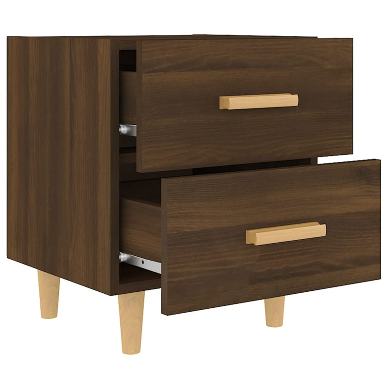 vidaXL 2 db barna tölgy színű éjjeliszekrény 40 x 35 x 47,5 cm