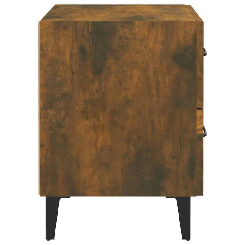 vidaXL 2 db füstös tölgy színű éjjeliszekrény 40 x 35 x 47,5 cm