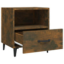 vidaXL 2 db füstös tölgy színű szerelt fa éjjeliszekrény