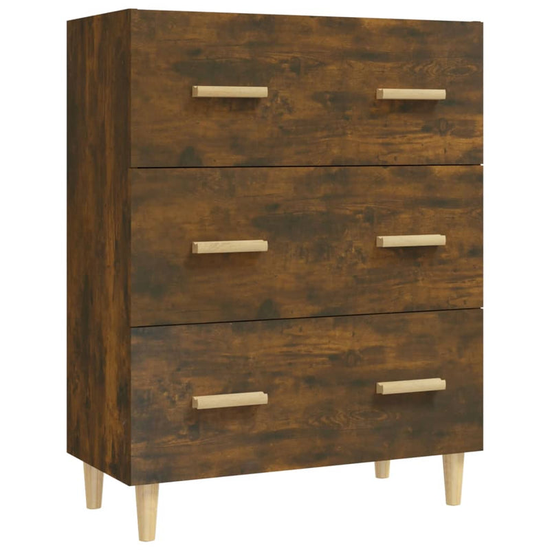 vidaXL füstös tölgyszínű szerelt fa tálalószekrény 70 x 34 x 90 cm