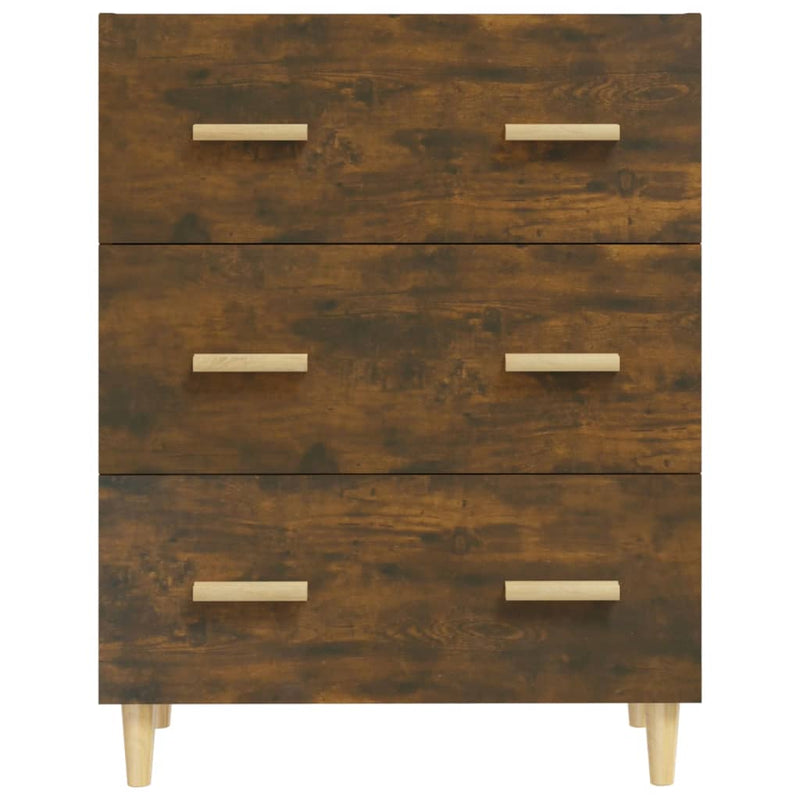 vidaXL füstös tölgyszínű szerelt fa tálalószekrény 70 x 34 x 90 cm