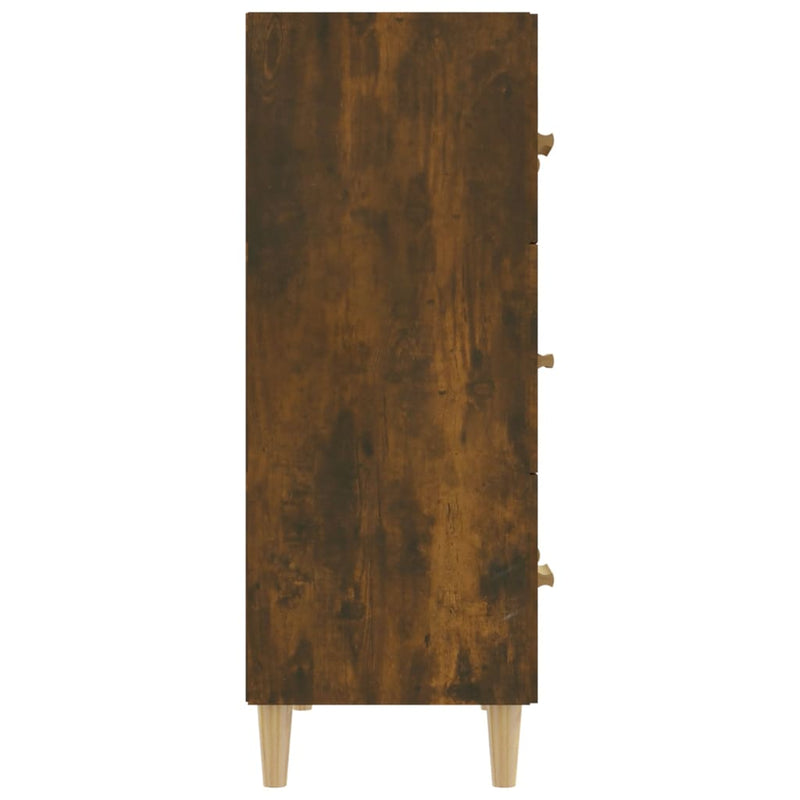 vidaXL füstös tölgyszínű szerelt fa tálalószekrény 70 x 34 x 90 cm