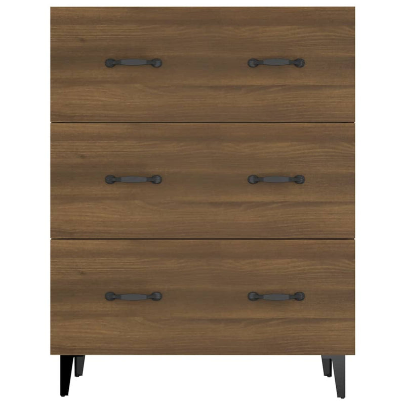 vidaXL barna tölgy színű szerelt fa tálalószekrény 69,5 x 34 x 90 cm
