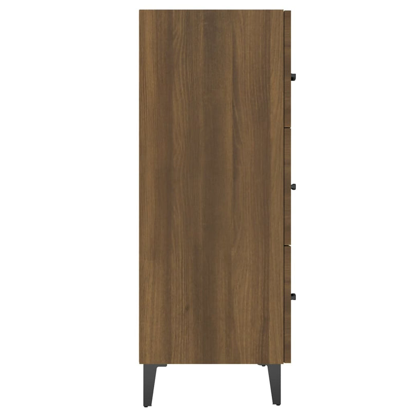 vidaXL barna tölgy színű szerelt fa tálalószekrény 69,5 x 34 x 90 cm