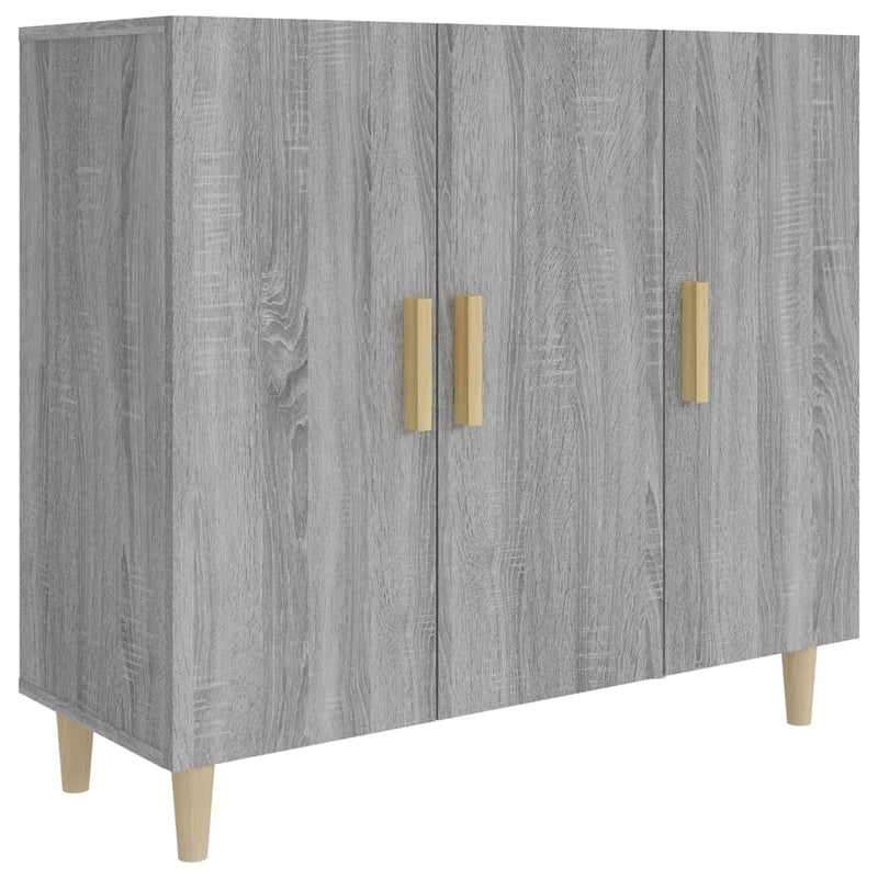 vidaXL szürke sonoma színű szerelt fa tálalószekrény 90 x 34 x 80 cm