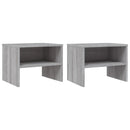 vidaXL 2 db szürke-sonoma színű szerelt fa éjjeliszekrény 40x30x30 cm